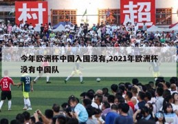 今年欧洲杯中国入围没有,2021年欧洲杯没有中国队